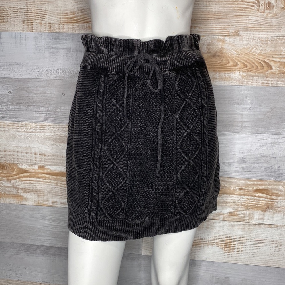 Free People Instant Crush Cable Skirt black size Small